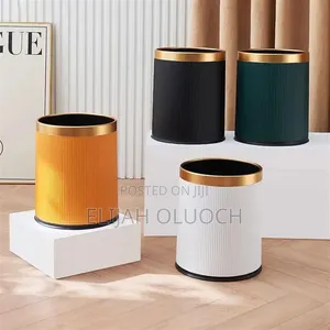 12l Cylindrical Exquisite Plastic Trash Can/ Dustbin
