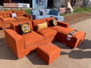 6 Seater L-Shaped Sofa With Foot Rest