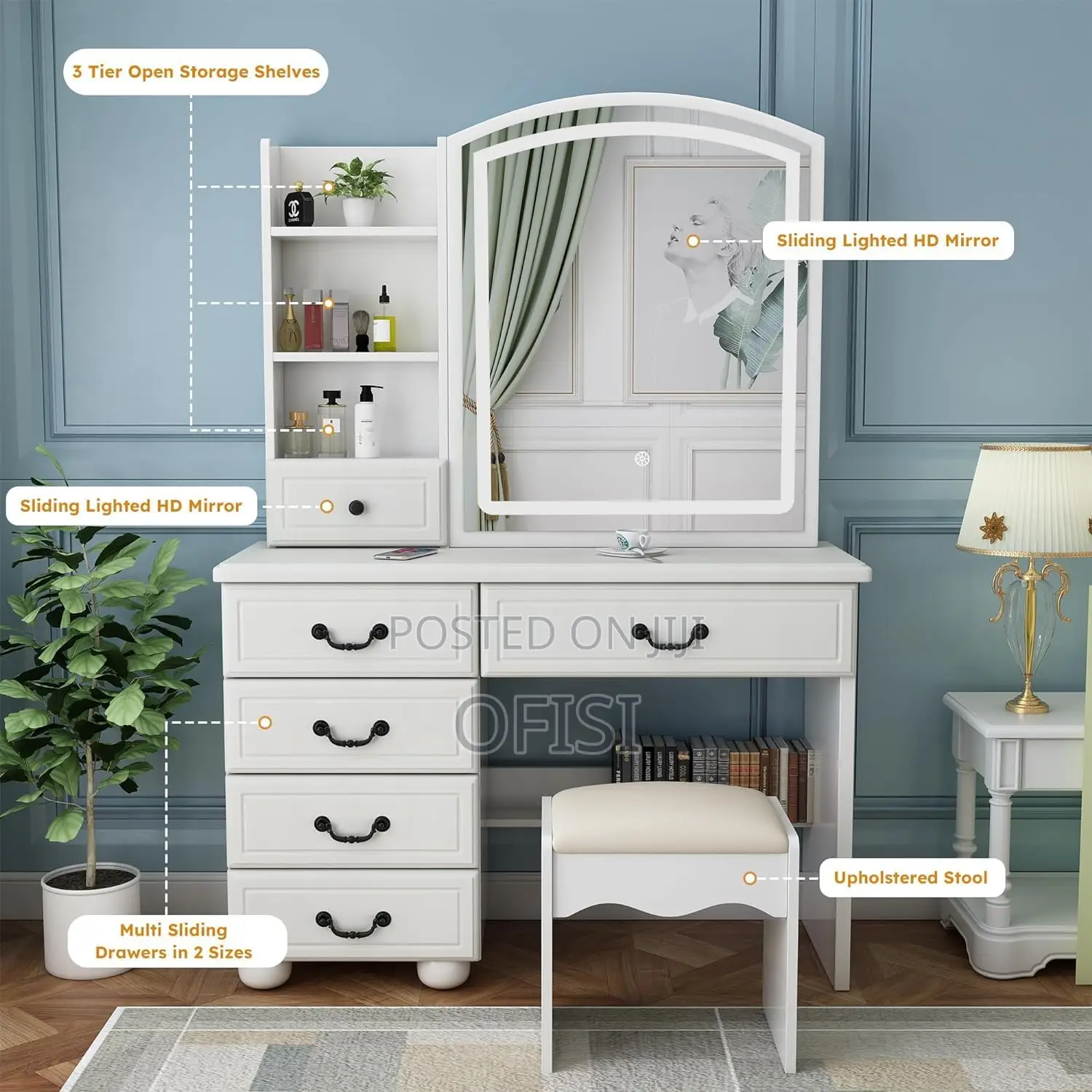Dressing Table With Led Lights