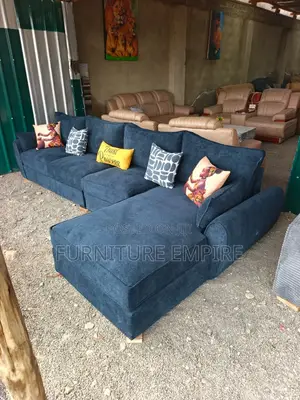 Dark Blue 6 Seater Cushioned