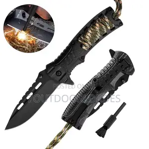 Tactical Survival Knife With Fire Starter