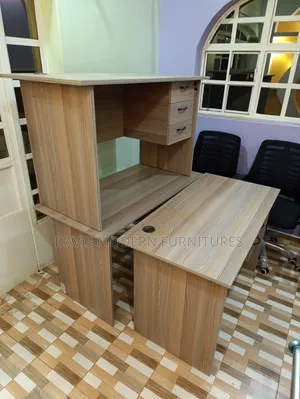 L-Shaped Wooden Office Desk