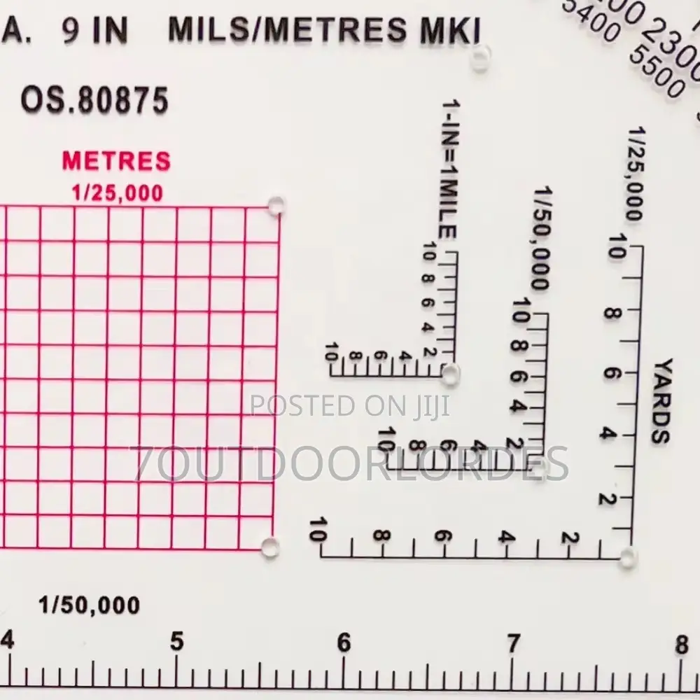 9 Inch Tactical Semicircle Protractor – Mils Scale Edition