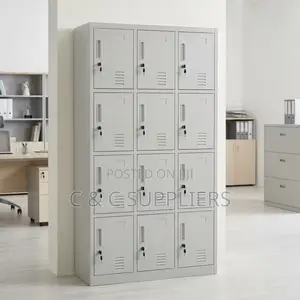 Office Cabinet; Steel 12 Door Office Locker Cabinet