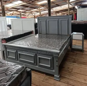 Grey Wooden 5 by 6 Bed