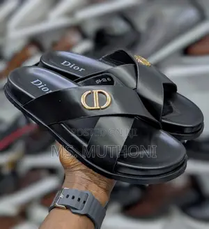 Assorted Brands(Dior , Burberry ,Givenchy)Black Men Sandals