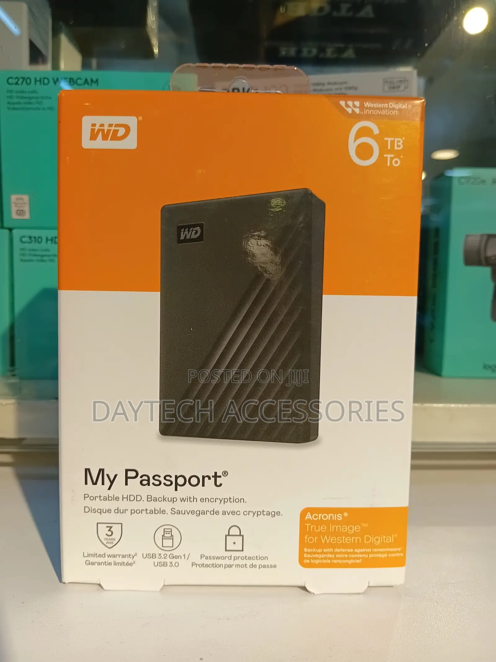 Wd 6tb My Passport Portable External Hard Drive Usb 3.1/Usb 3.0.