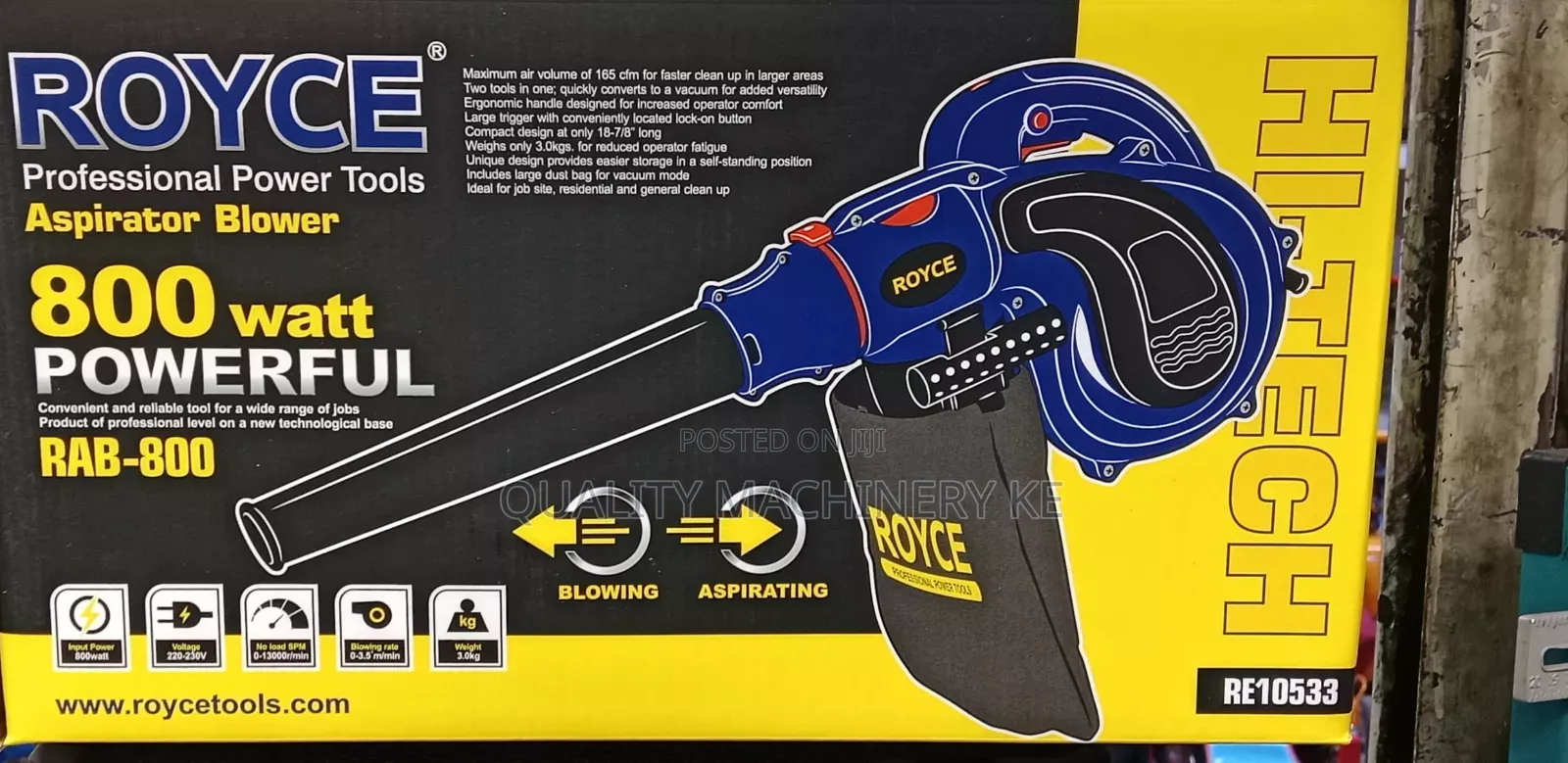 Quick Royce Aspirator 800w Air /Dust Blower