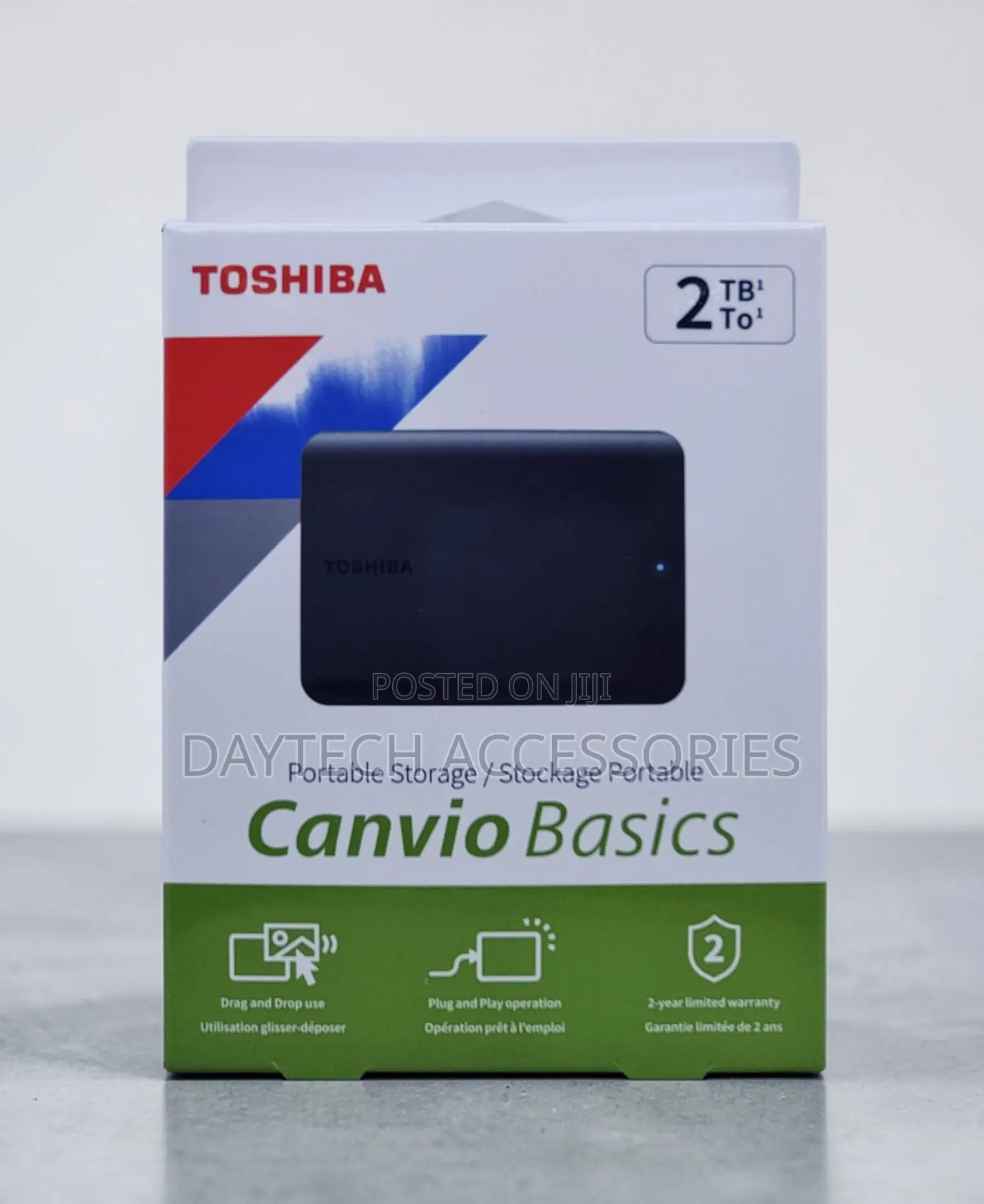 Toshiba Canvio Basics 2tb External Usb 3.0 Portable Hard Drive - Black