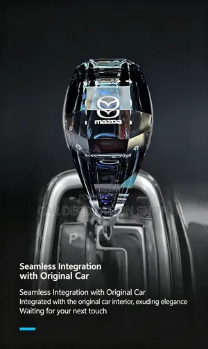 Mazda Gear Knob Crystal Cut With Emblazoned Car Logo Badge
