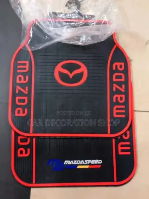 5pcs Mazda Red Logo Accents Mats Protect Car Carpeting From Dirt,Mud