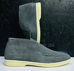 Quality Casual Leather Sued Loro Piano High Cut Shoes