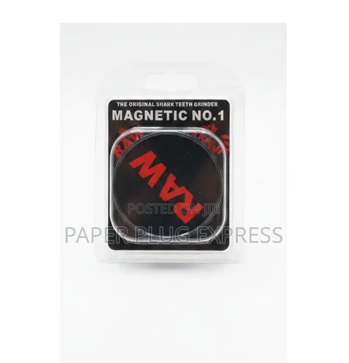 60mm Raw Magnetic 3-Piece Shark Teeth Plastic Grinder