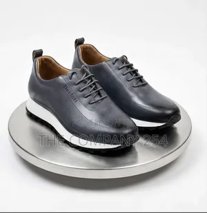 Quality Casual Leather Berluti Leather Laced Rubber Sole Shoes