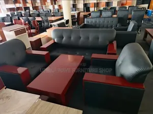 Black Mahogany Office Waiting Sofas