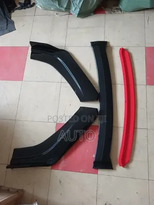Universal Black Red Front Bumper Lip – Racing Style Splitter Kit