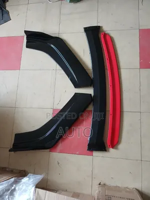 Sport Black Red Front Splitter – Universal Car Bumper Lip Kit