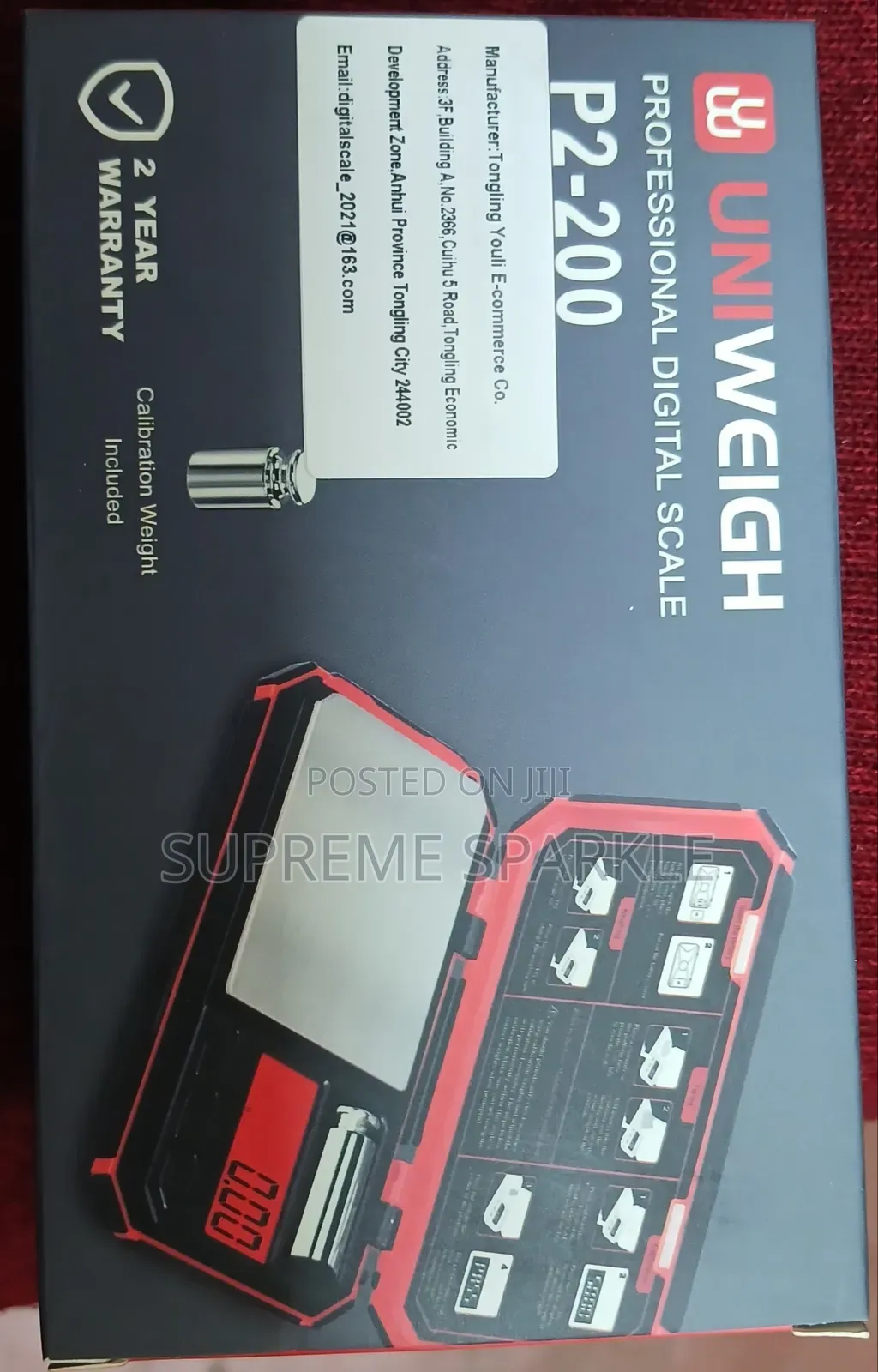 Uniweigh P2-200 Professional Digital Scale.