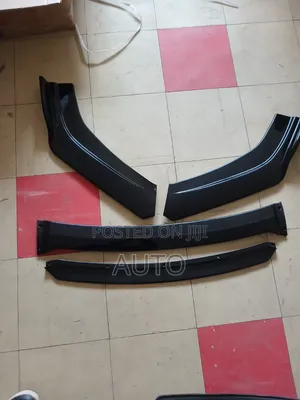 Universal Full Black Front Bumper Lip | Sport Splitter Body Kit