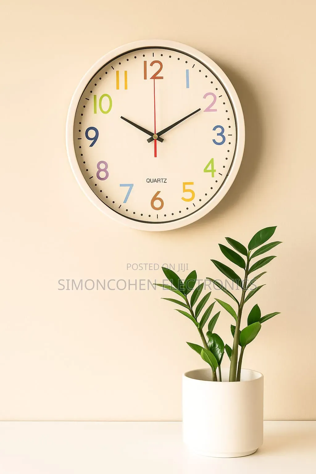 30cm Rainbow Font Quartz Wall Clock