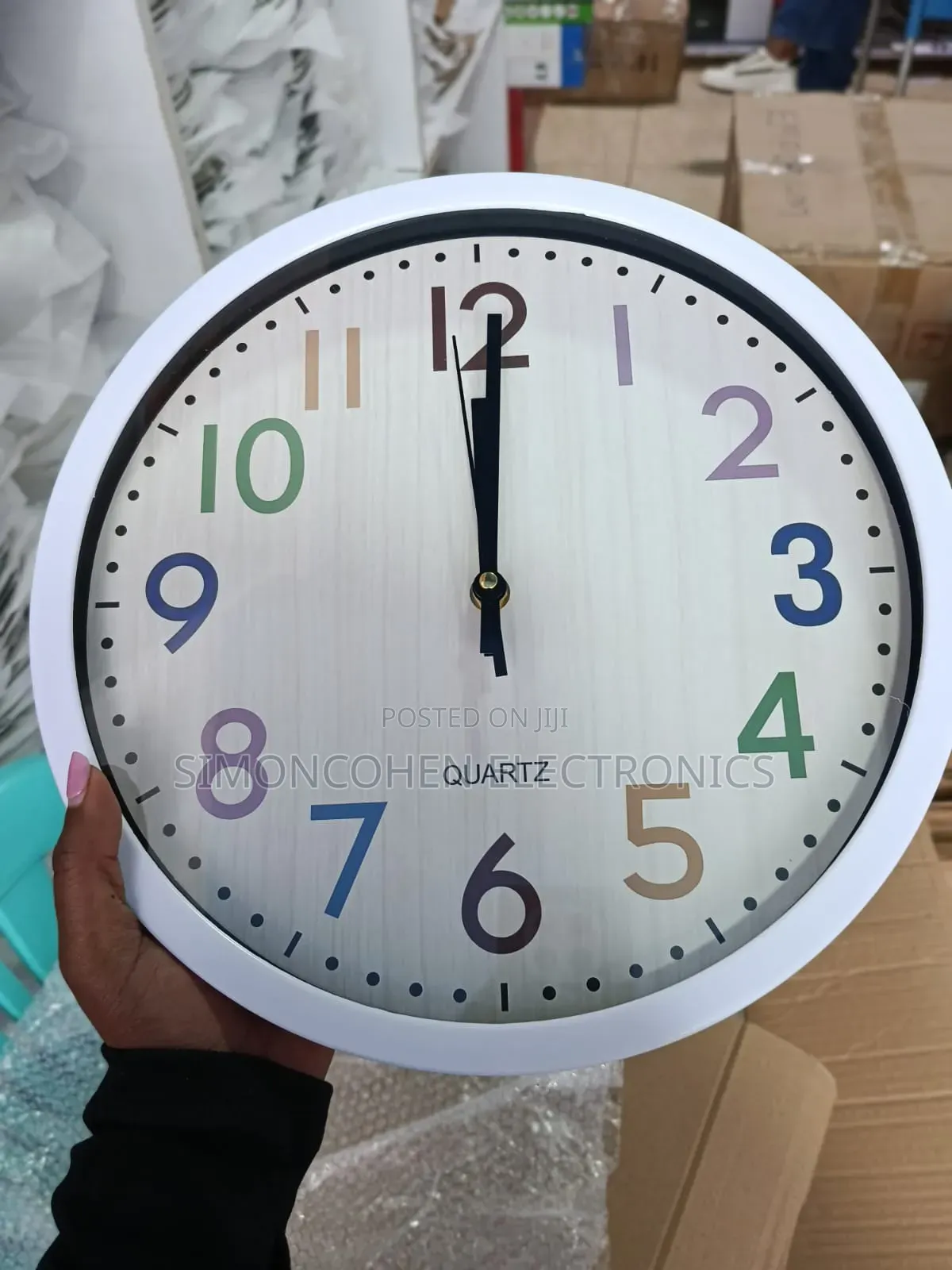30cm Rainbow Font Quartz Wall Clock