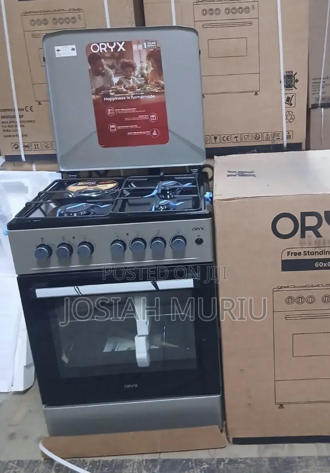 Mika Oryx Standing Cooker, 60cm X 60cm, 3+1