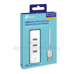 Tp-Link Tl-Ue330 Usb 3.0 3-Port Hub Gigabit Ethernet Adapter