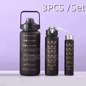 *3in1 Motivation Water Bottle Now Available in Black