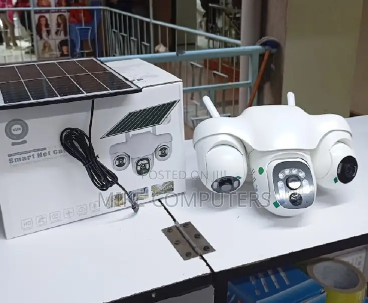 4g Triple Lens Solar CCTV Camera 360 Degrees