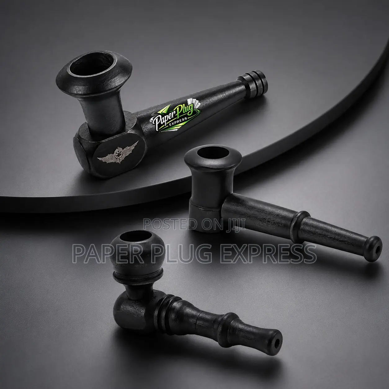 Rustic Black Wooden Hand Pipe