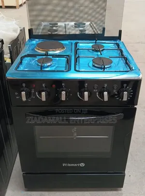 Volsmart 50×55 Standing Cooker With 3 Gas Burners 1 Electric Plate