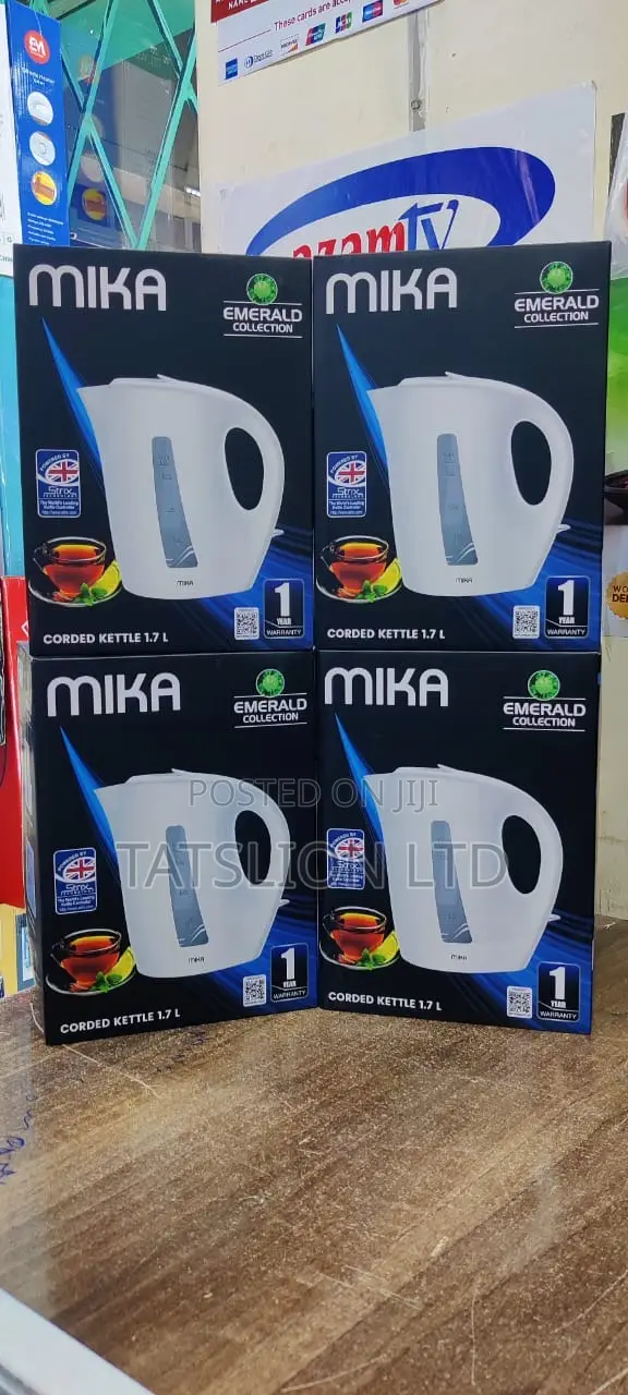 Mika Kettle,1.7l Open Element ,Cream White