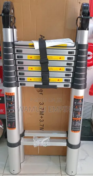3.7m+3.7m Double Telescopic Aluminium Ladder