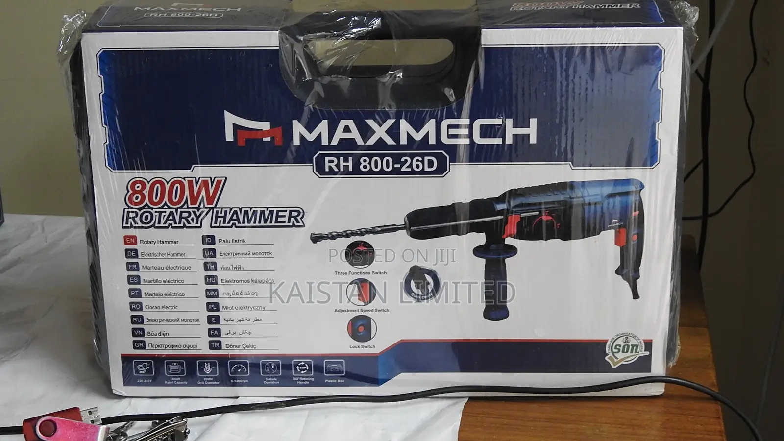 Maxmech 800w Rotary Hammer Rh800-26d