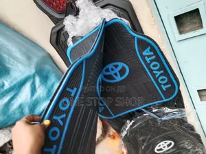Toyota TRD Blue Logo Mats Equipped With Nibbed Vinyl Backing