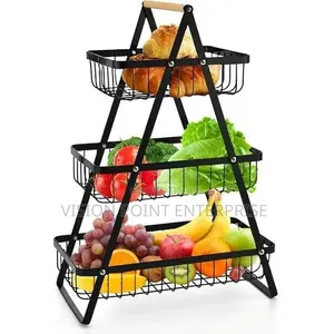 3 Tier Metallic Mesh Fruit Basket
