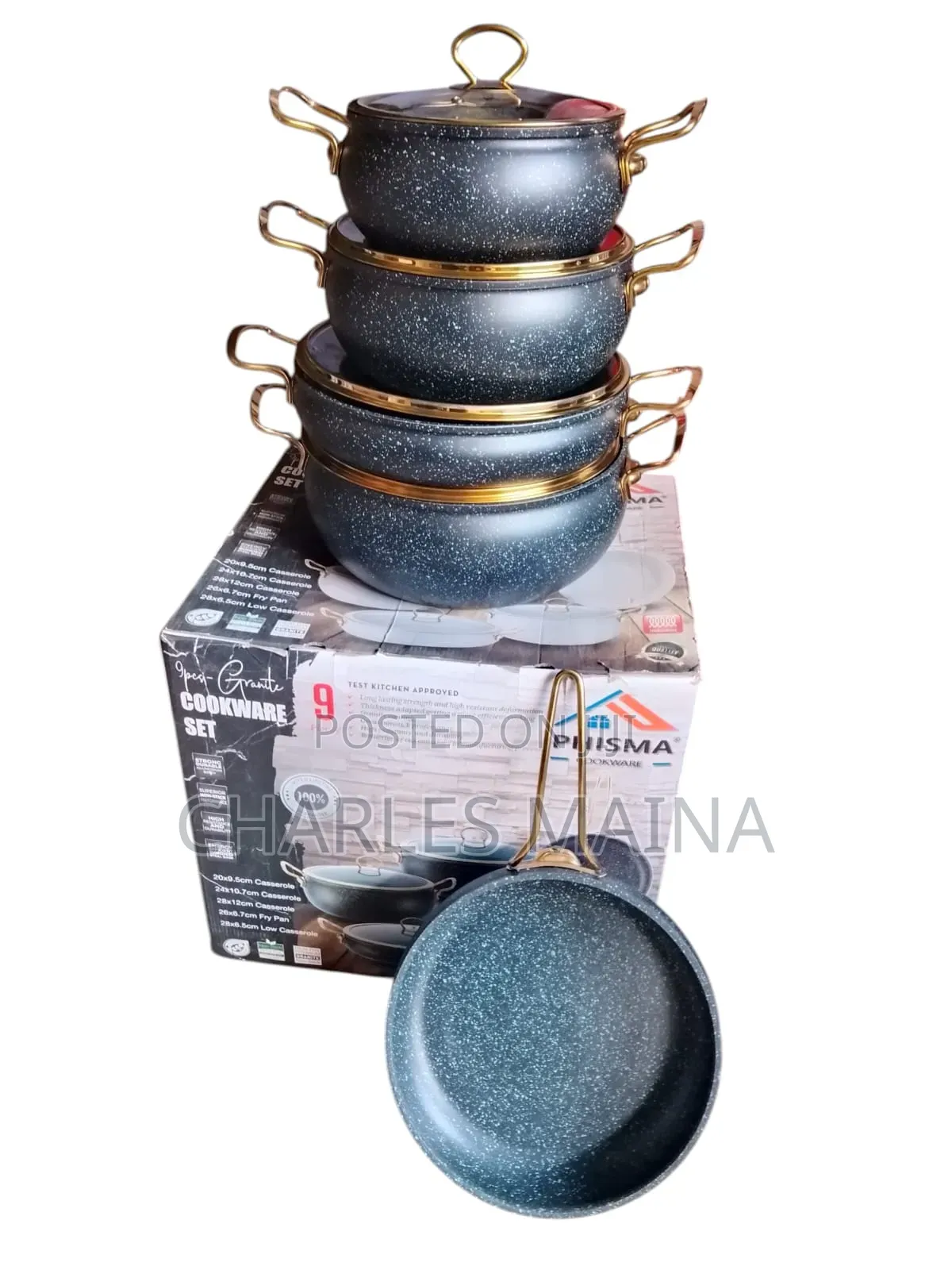Phisma 9pcs Cookware Colour Green