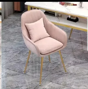 A Blush Pink Velvet Accent Chair