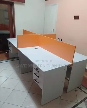 Back -to-Back Layout With White and Orange Partition