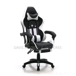 Black and White Racing -Style Gaming Chair
