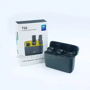 T68 Noise Reduction Lapel Lavalier Microphone With Charging Case