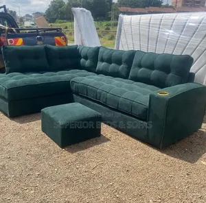 5-seater Tufted Corner Sofa + Ottoman: Limited Offer