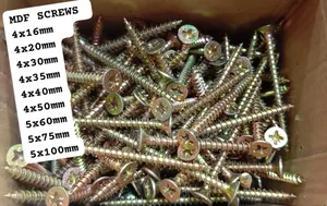 MDF Yellow Zinc-Plated Screws