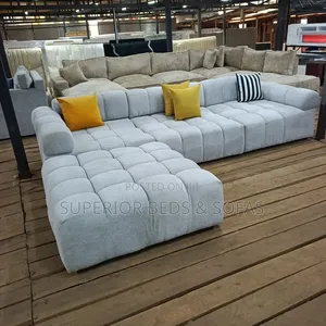 7 Seater Light Grey Bubble Sofa: Offer!