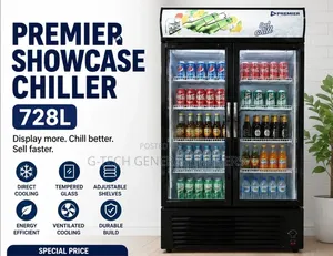 Premier 2 Door Extra Large 728l Showcase Chiller Fridge