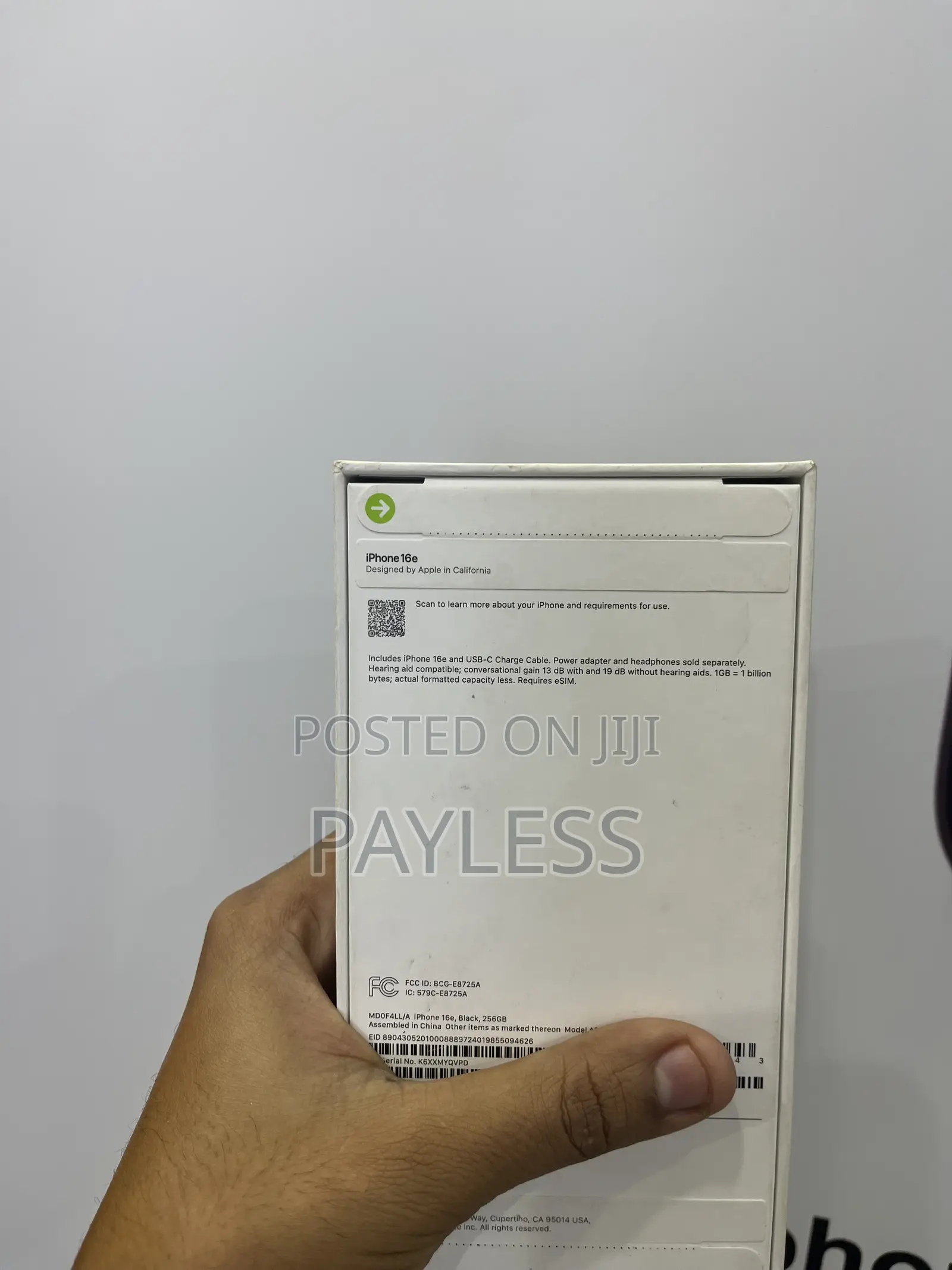 New Apple iPhone 16e 256 GB Black