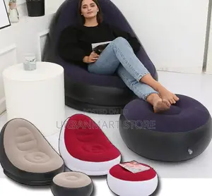 Inflatable Seat With Footrest Manual Pump