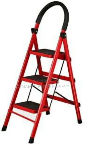 Kroma Red Aluminium 3 Step Ladder