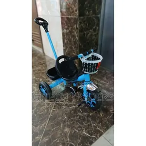 Tricycle With A Push Handle For Kids