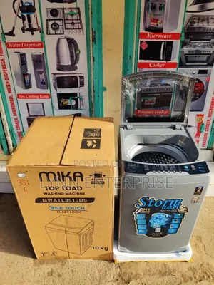 *Mika 10kg Washing Machine Top Load Washer Dark Silver